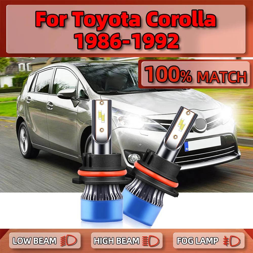 ǳ  LED Ʈ , Canbus ڵ , Toyota Corolla 1986 1987 1988 1989 1990 1991 1992, 120W, 12V, 6000K, 20000LM, 2
